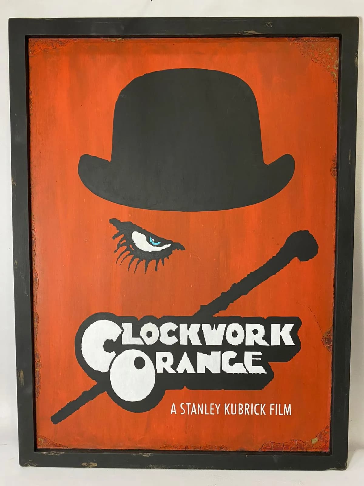Cuadro Clockwork Orange pintado a mano