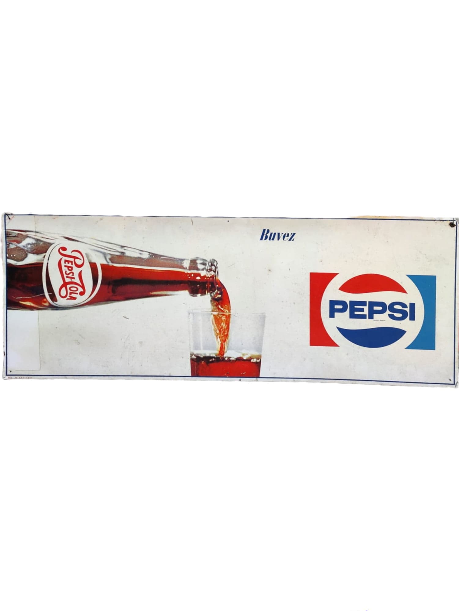 Letrero PEPSI francés de chapa (1973)