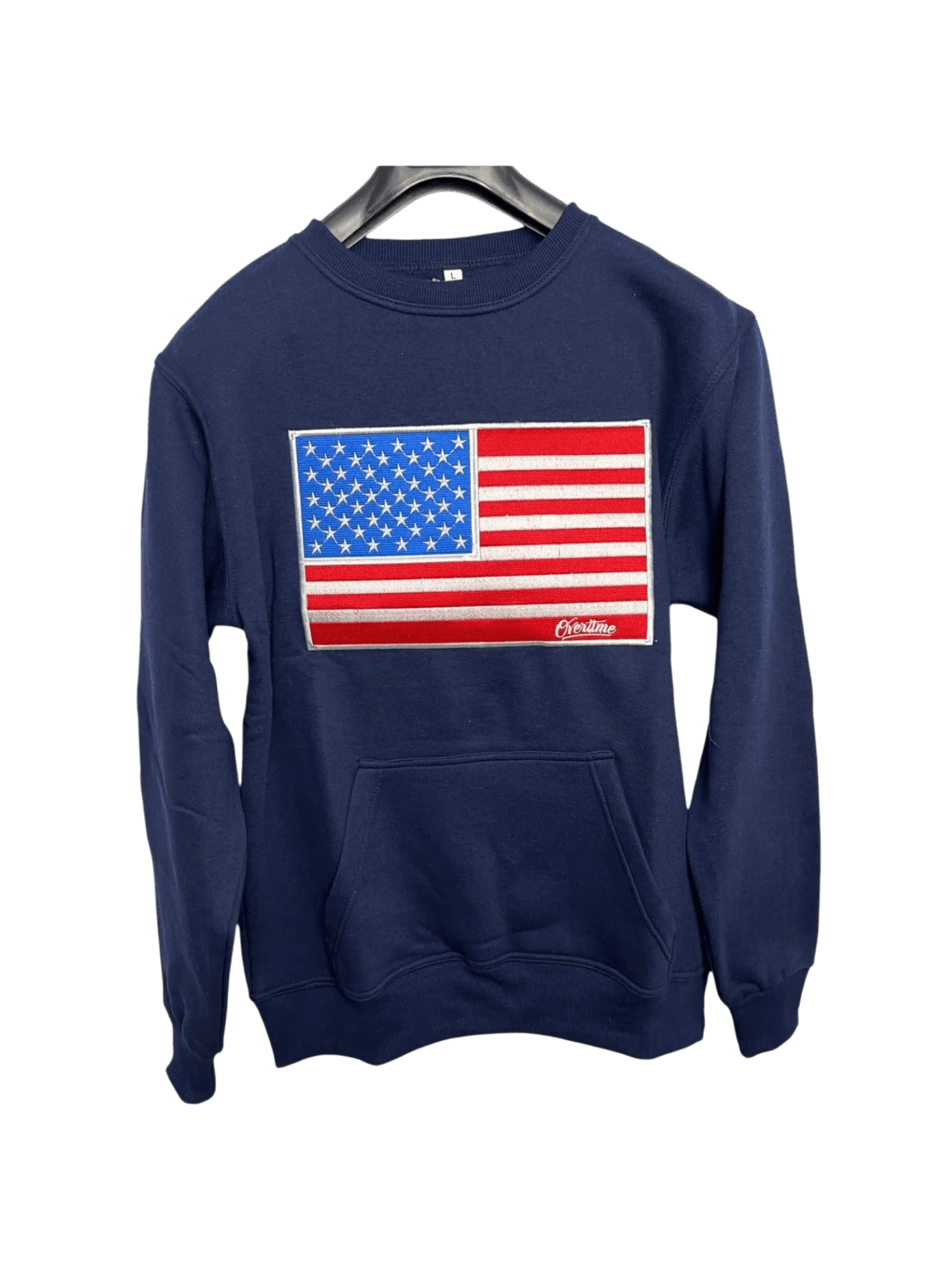 Sudadera azul USA Bandera Overtime