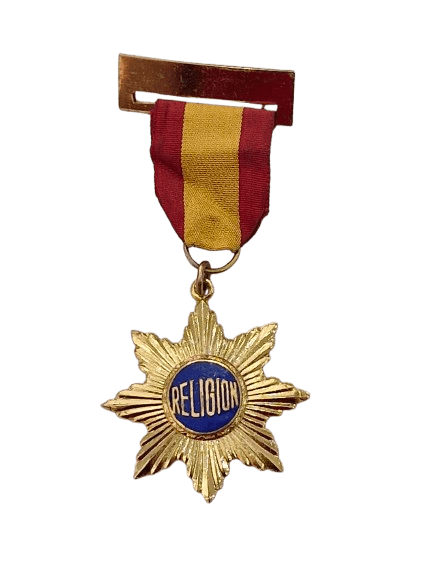 Medalla en forma de estrella "Religion"