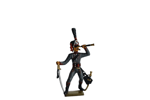 Figura Cazador en posición de observación con catalejo