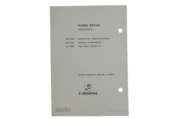 Hojas de Biografía/Discografía Oficiales