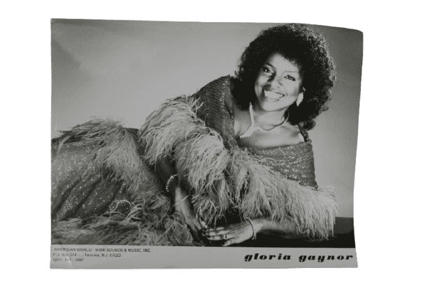 Tarjeta Promocional de Prensa de Gloria Gaynor