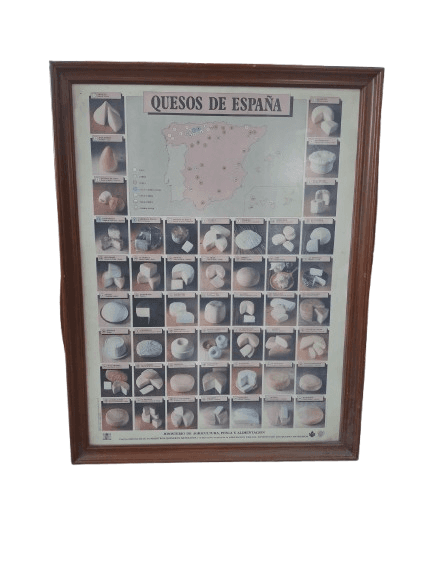 Cartel Vintage "Quesos de España" Enmarcado
