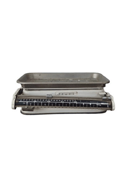 Antigua Balanza de Cocina Stube – Báscula de Corredera Alemana Vintage (C. 1960-1970)
