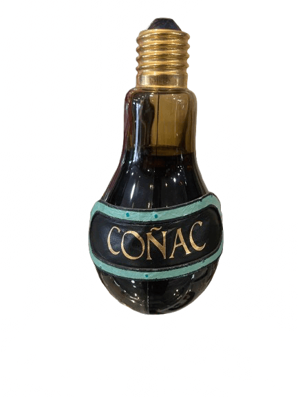 Botella de Coñac Vintage Tipo Bombilla 1960