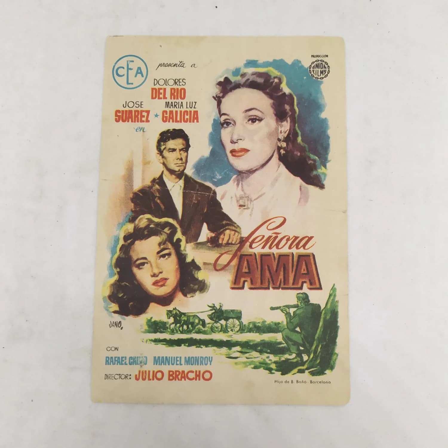 Afiche señora ama 1957