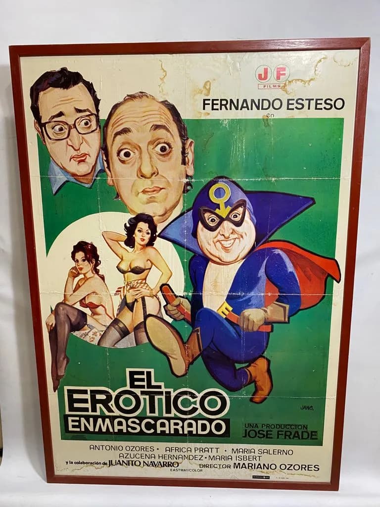 Cartel Fernando Esteso JF films (el erótico enmascarado)