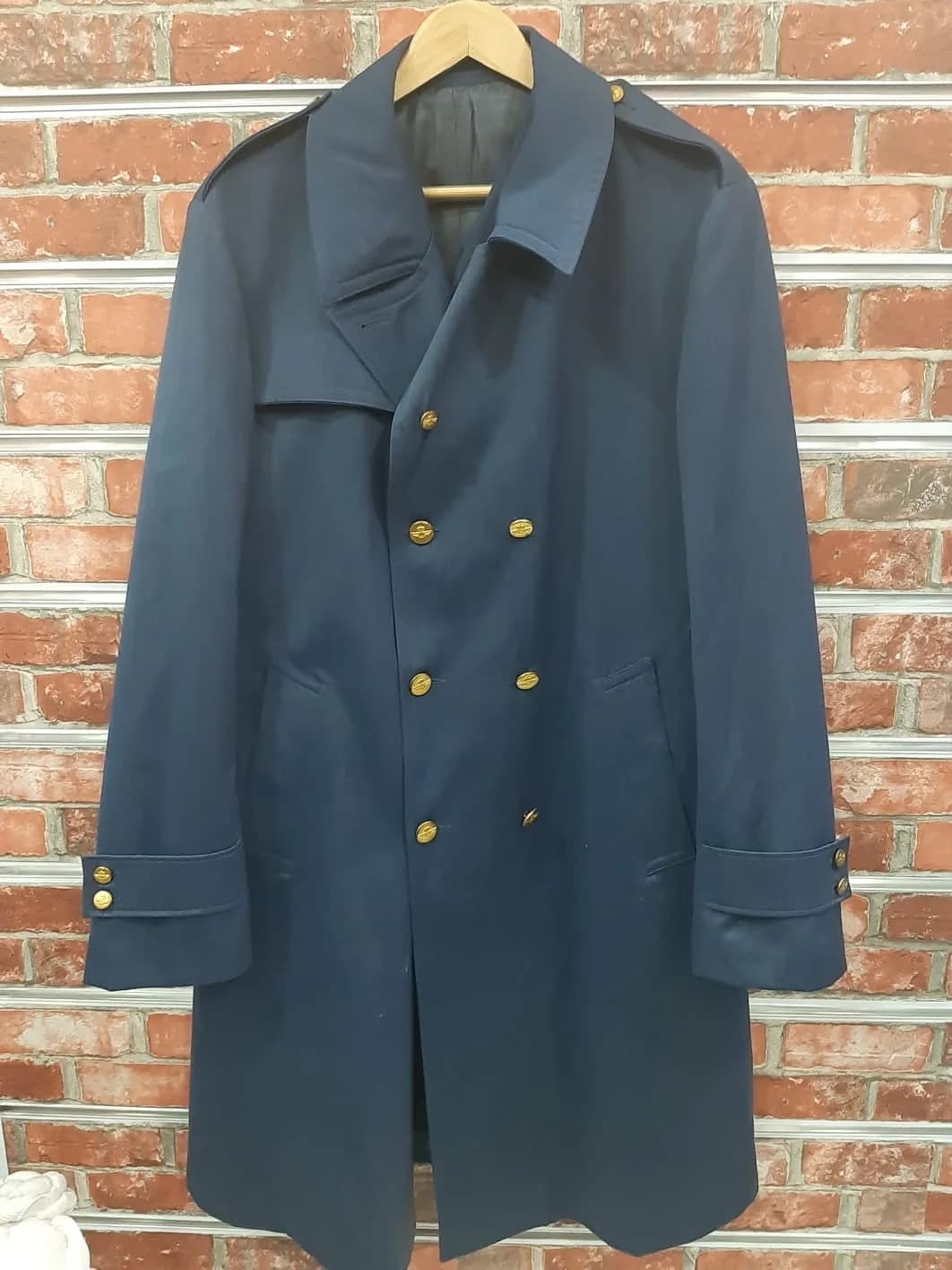 Abrigo y chaqueta de ejército del aire azul marino