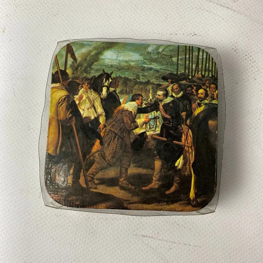 6 posavasos cuadrados de cuadros