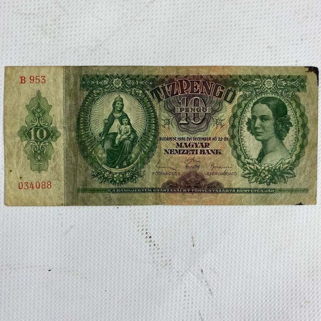 Billete 10 pengo 1936
