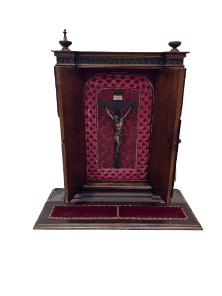 Retablo reclinatorio de 1850 talla madera.