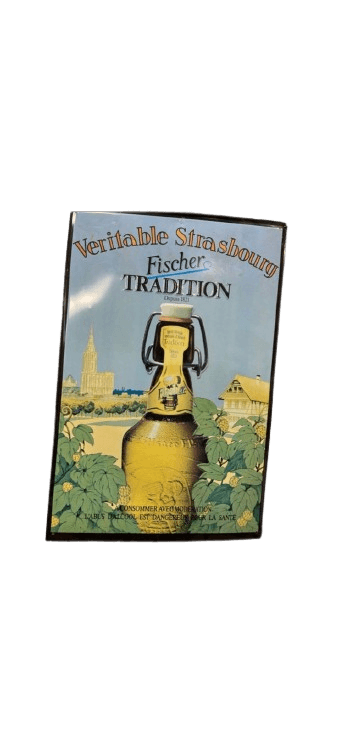 Placa metalica cerveza fischer