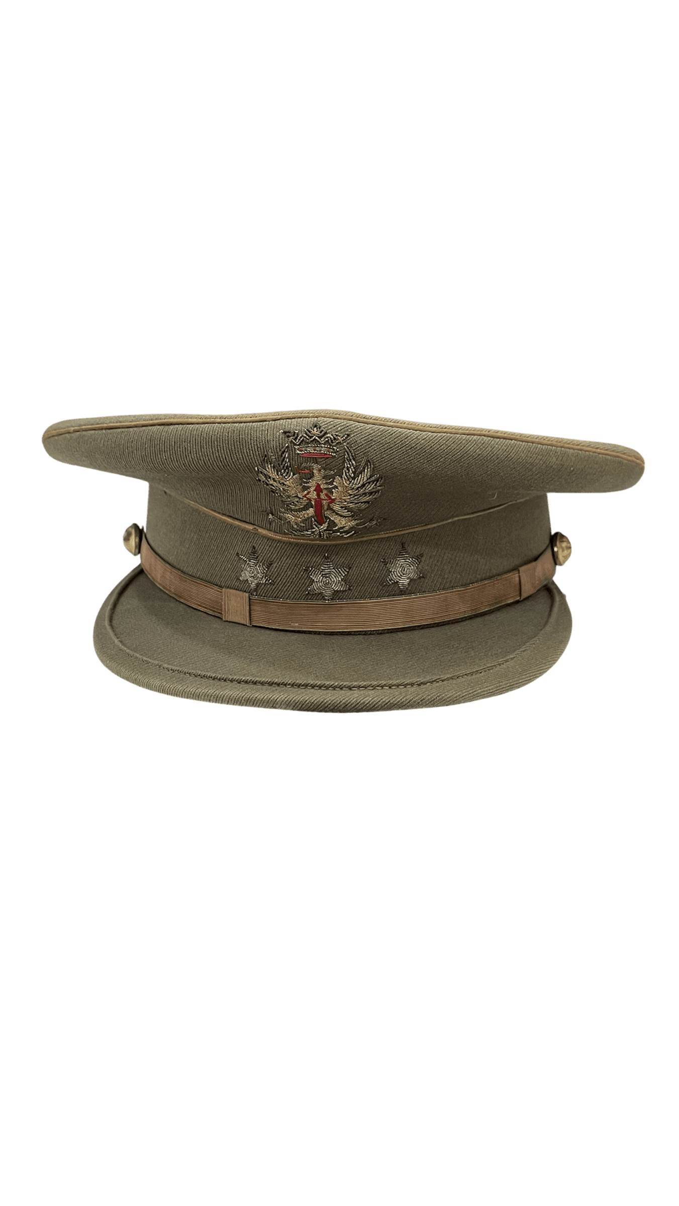 Gorra Militar de Oficial con Emblema de Águila y Estrellas