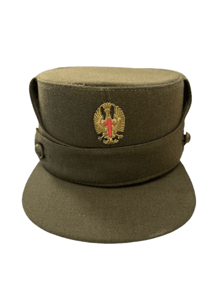 Gorra Militar con Insignia de Águila y Cruz Roja