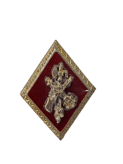 rombo esmaltado en rojo