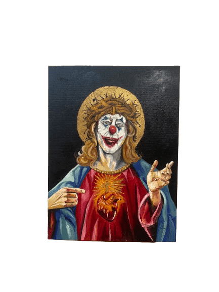 Oleo sobre lienso Sagrado corazon
