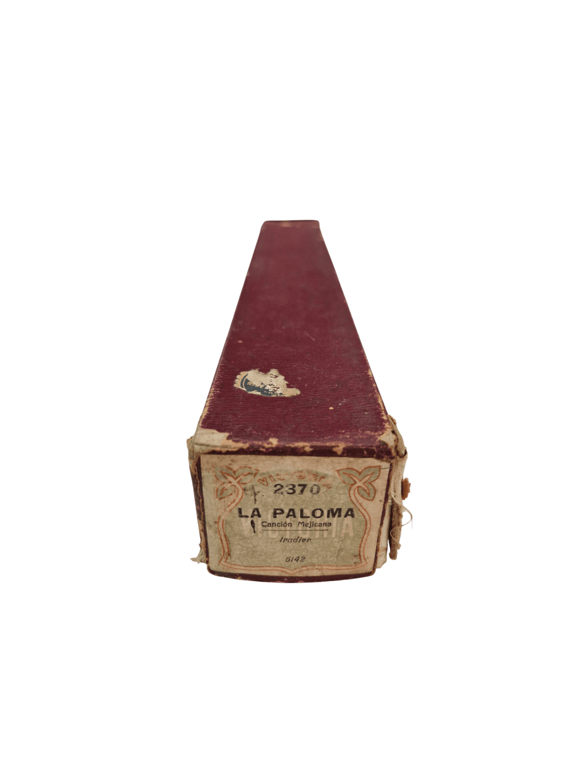 Rollo de pianola antiguo La Paloma (Canción mexicana) de Yradier