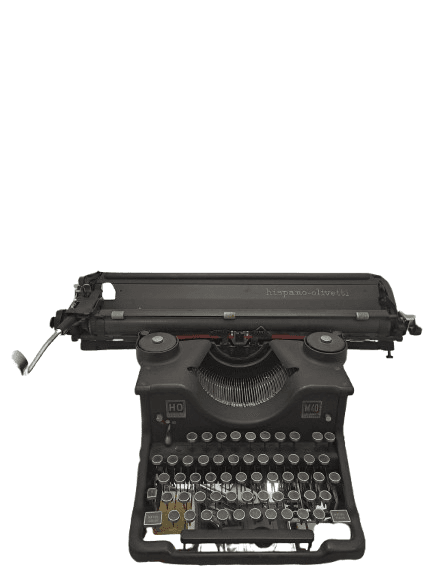 Máquina de escribir antigua Hispano-Olivetti M40 de carro largo