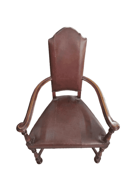 Antiguo Sillón Frailero de Tres Patas