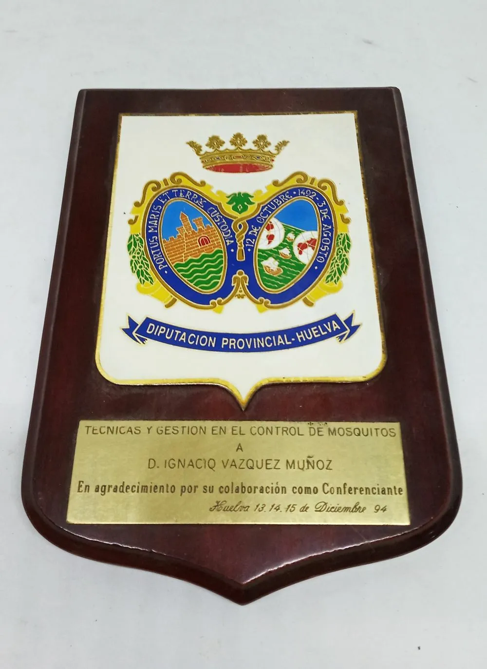 Placa diputación provincial de Huelva