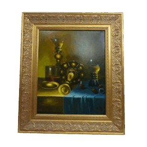 cuadro bodegon candelabros de meggen