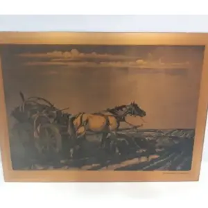 Lote de cuadros de metal de bellas artes