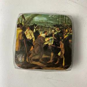 6 posavasos cuadrados de cuadros