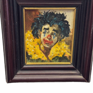 Lienzo al óleo de payaso