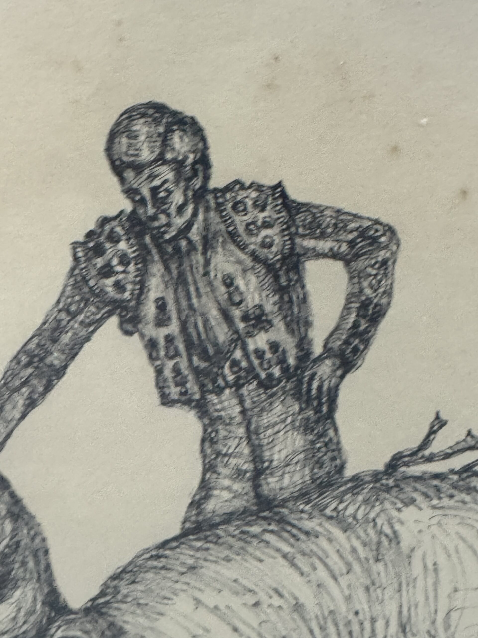 Dibujo Mariano Benlliure corrida 1945 - Imagen 6