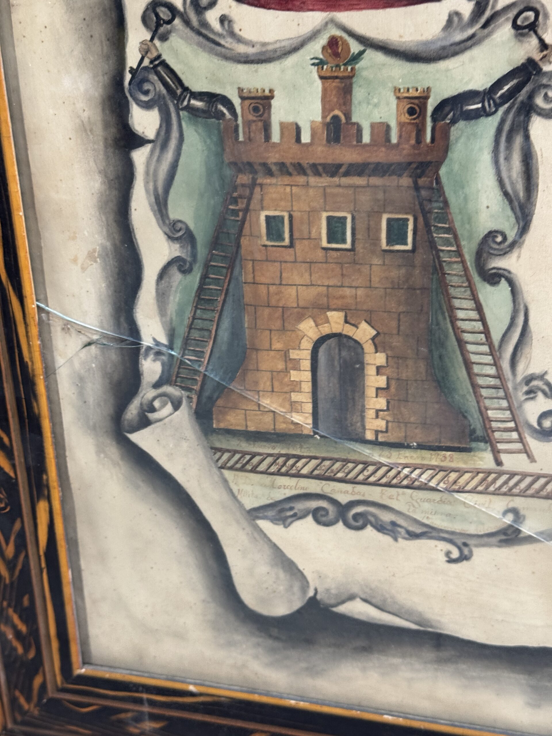 Pergamino 1938 Original con texto poesía - Imagen 4