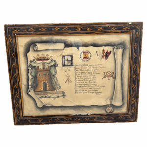 Pergamino 1938 Original con texto poesía