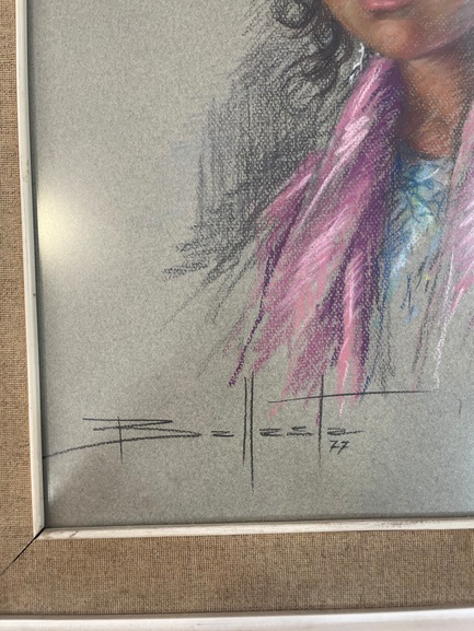 Pintura De Una Mujer con Flores - Imagen 2