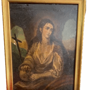 Retrato religioso con cruz