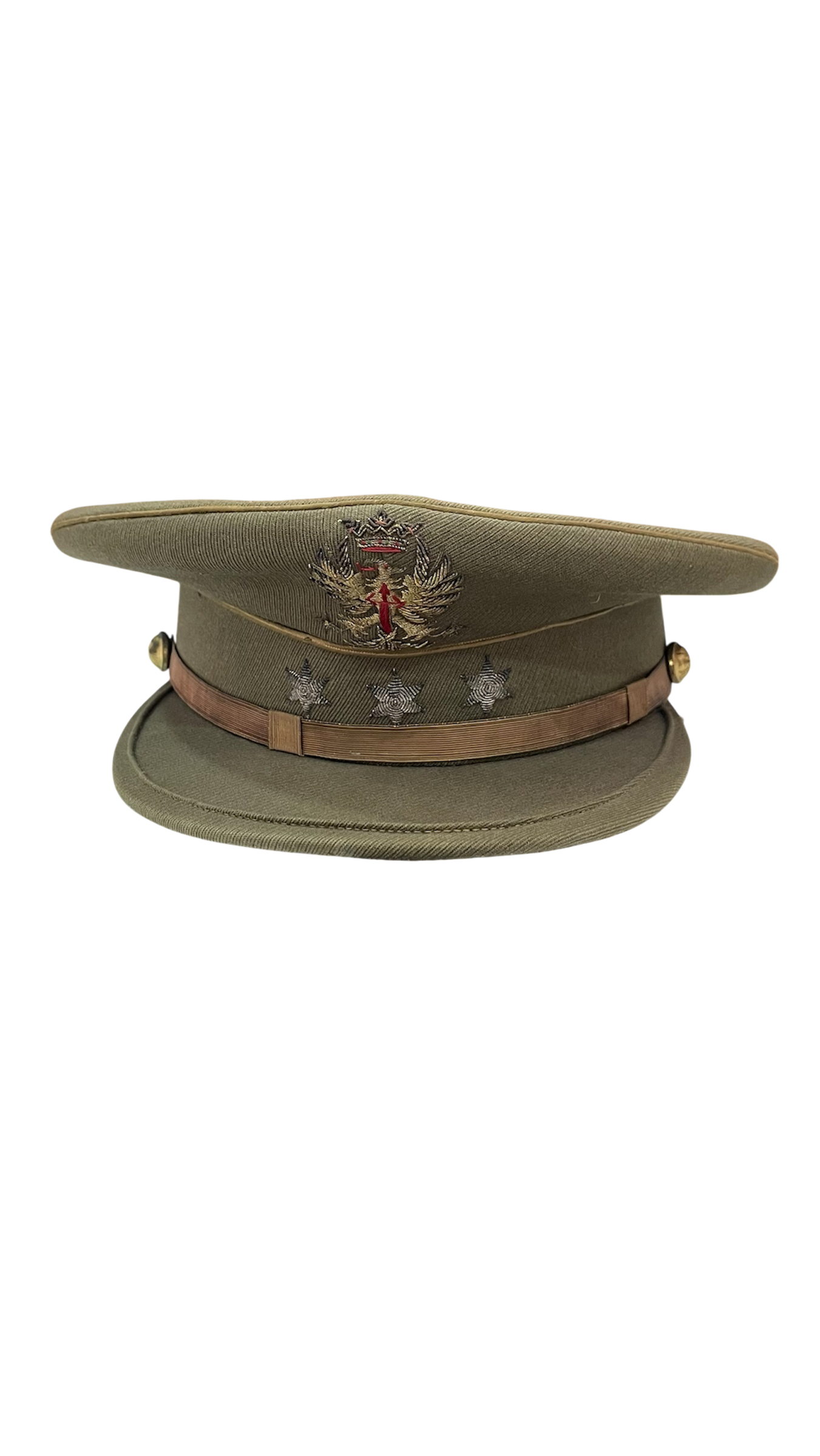 Gorra Militar de Oficial con Emblema de Águila y Estrellas