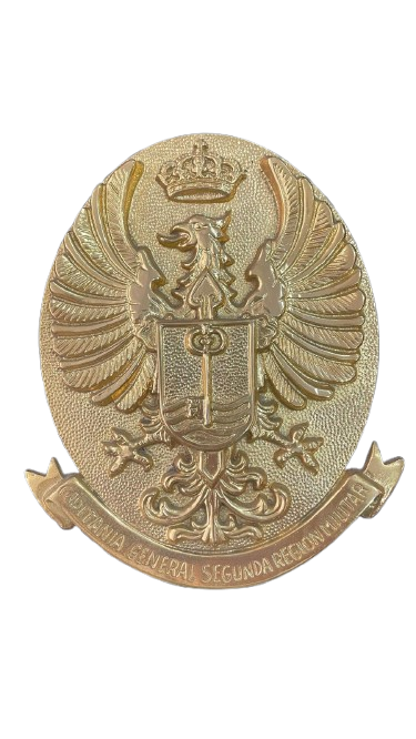 Escudo de armas dorado enmarcado - Imagen 2