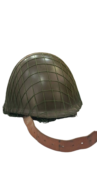 Casco Militar Vintage con Camuflaje de Red - Imagen 4