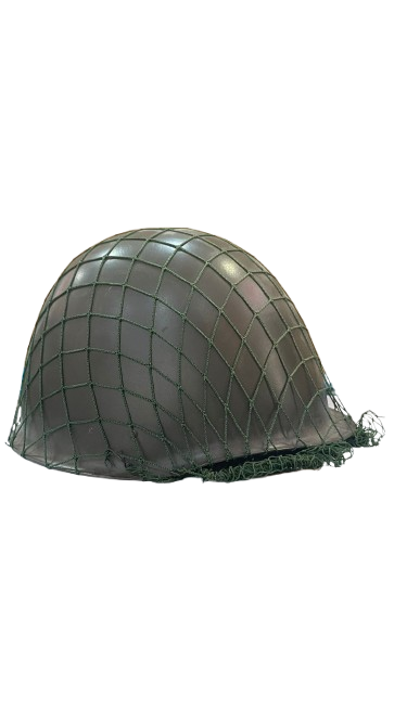 Casco Militar Vintage con Camuflaje de Red