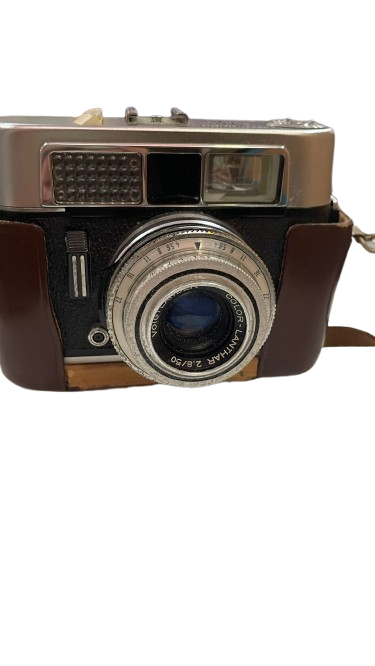 Cámara Vintage con Funda de Cuero - Imagen 5