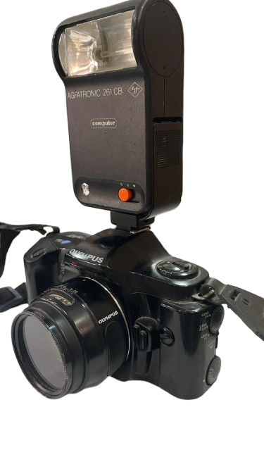 Cámara Olympus OM-10 con Flash Agfatronic 261 CB - Imagen 3