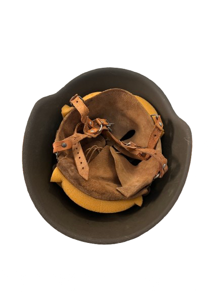 Casco Militar de Acero con Correa de Cuero - Imagen 4