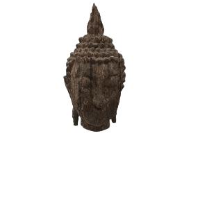 Escultura de Buda de madera tallada