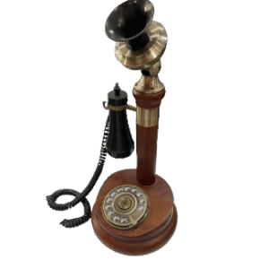 Auricular de Teléfono Antiguo con Cables