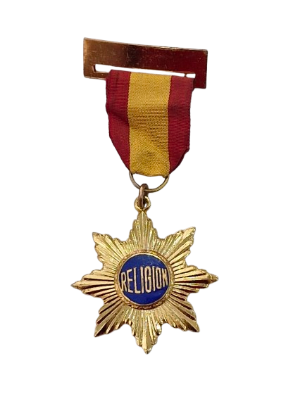 Medalla en forma de estrella "Religion"