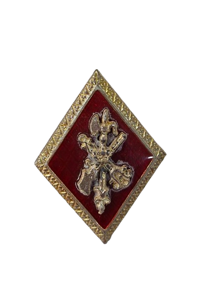 rombo esmaltado en rojo