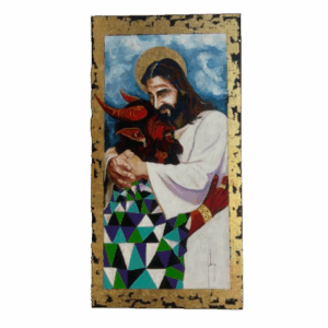 Oleo sobre lienso Dio perdona Satan