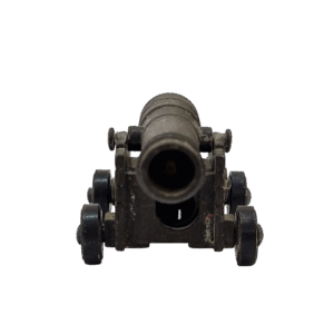 Mini cañón metálico con función de sacapuntas vintage