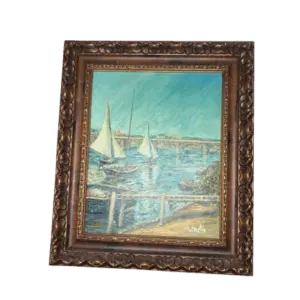 Brisa Marina: Pintura de Veleros al Atardecer