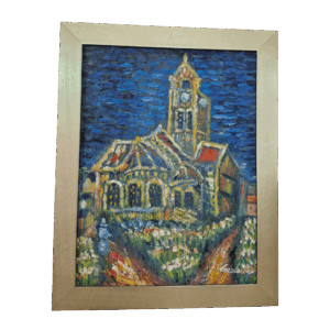 Óleo sobre lienzo – Iglesia en el campo