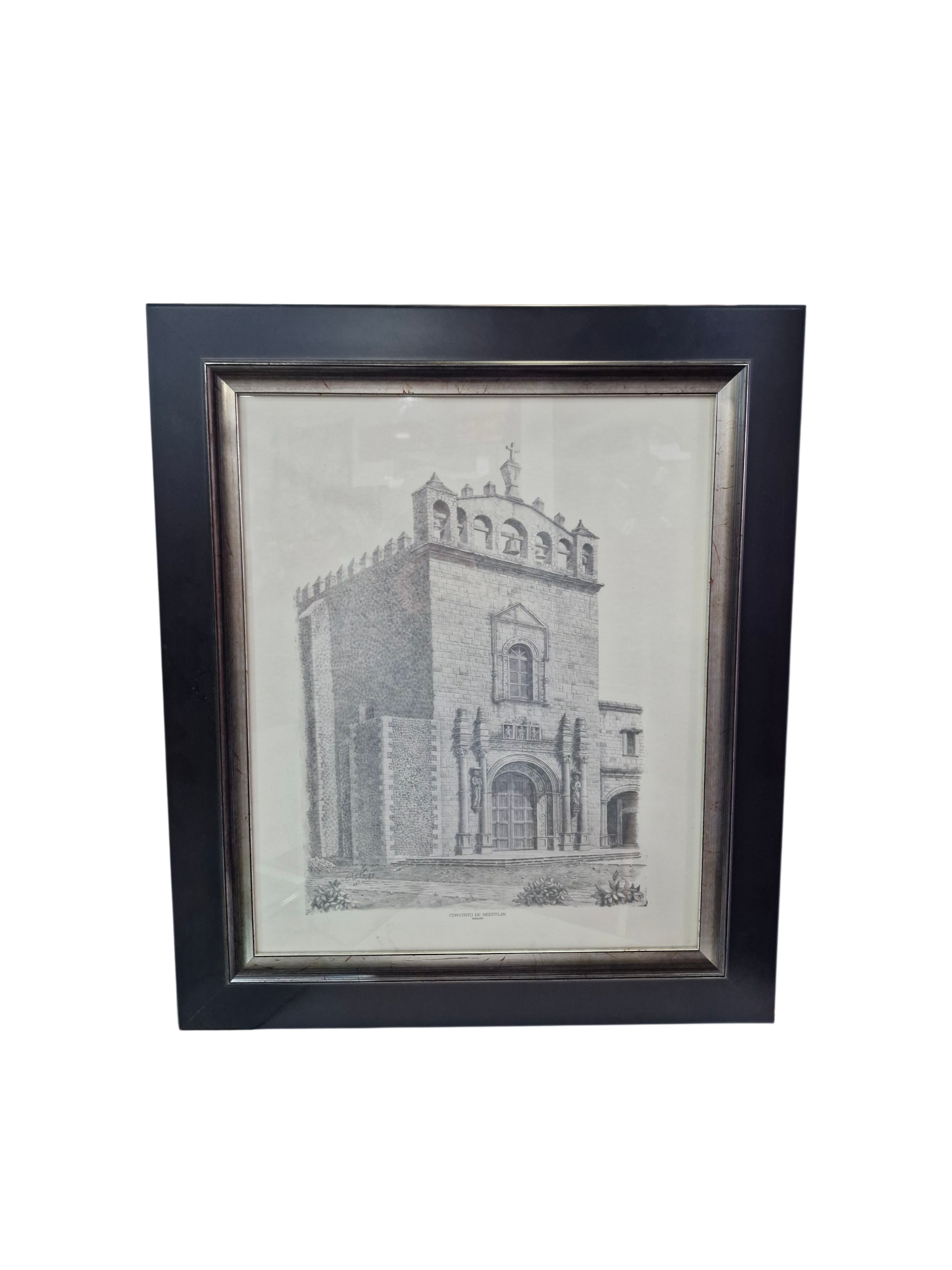 Dibujo enmarcado Misión Soledad